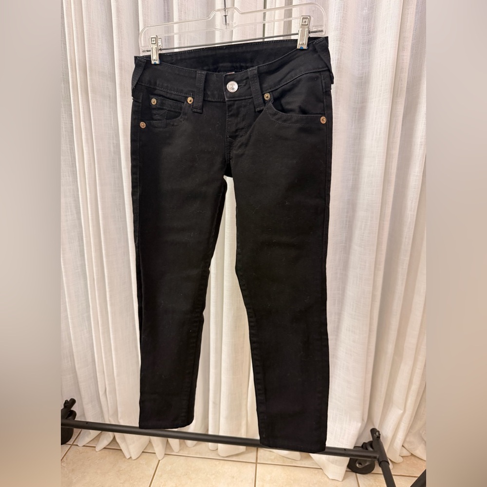 True Religion Black Capri Women’s Size 27 Stretch Denim Jeans